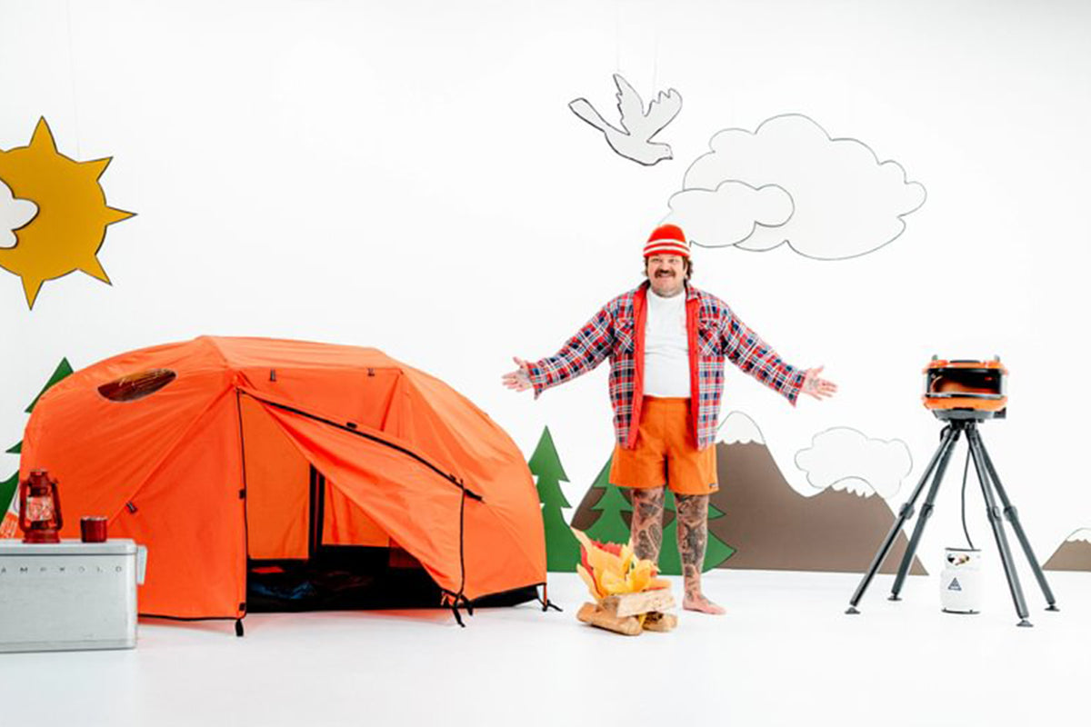 Matty Matheson with Gozney Tread oven at Camp Matty’s World