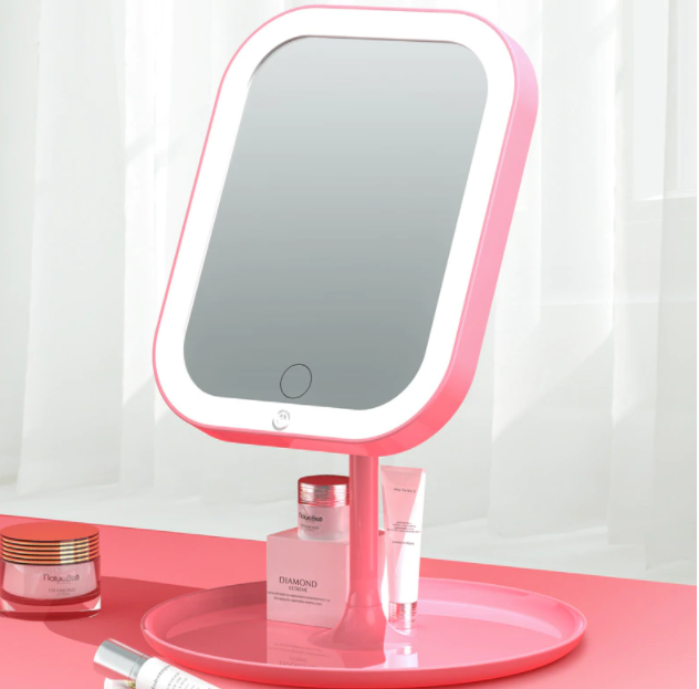 Beveled LED Lighted Magnifying Makeup Mirror
