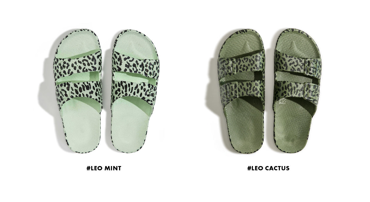 leo mint & leo cactus slides