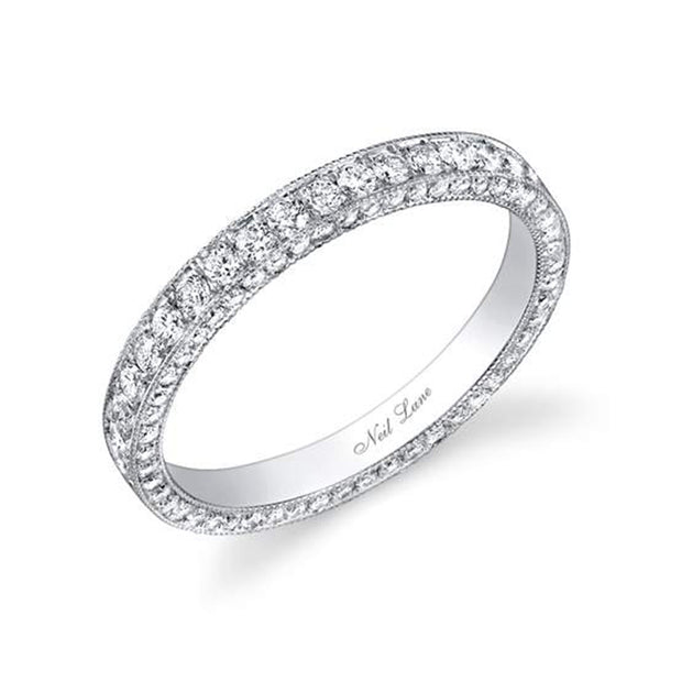 three sided diamond wedding band