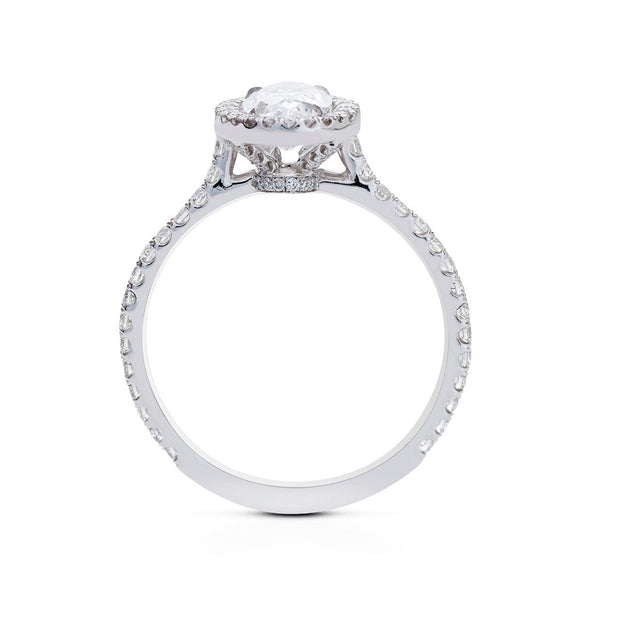 1ct Neil Lane Couture Oval Diamond Engagement Ring - Platinum 20th Century