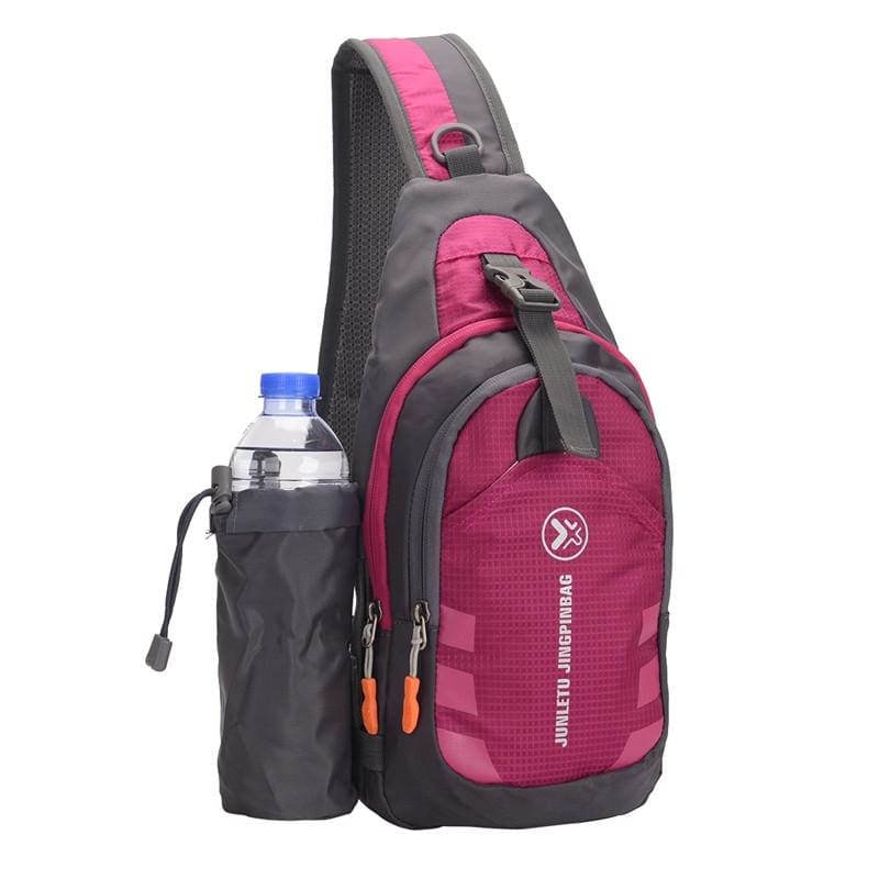 crossbody travel bag with water bottle holder