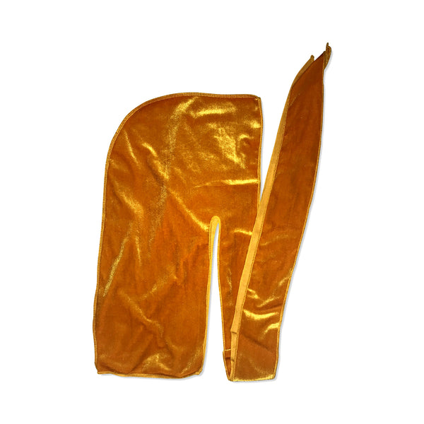 Golden “Champagne” Velvet durag - Double R Rags