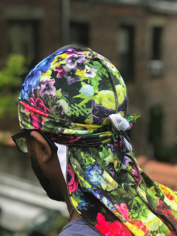 Royal Blue LV Supreme Designer Velvet Durag - Double R Rags