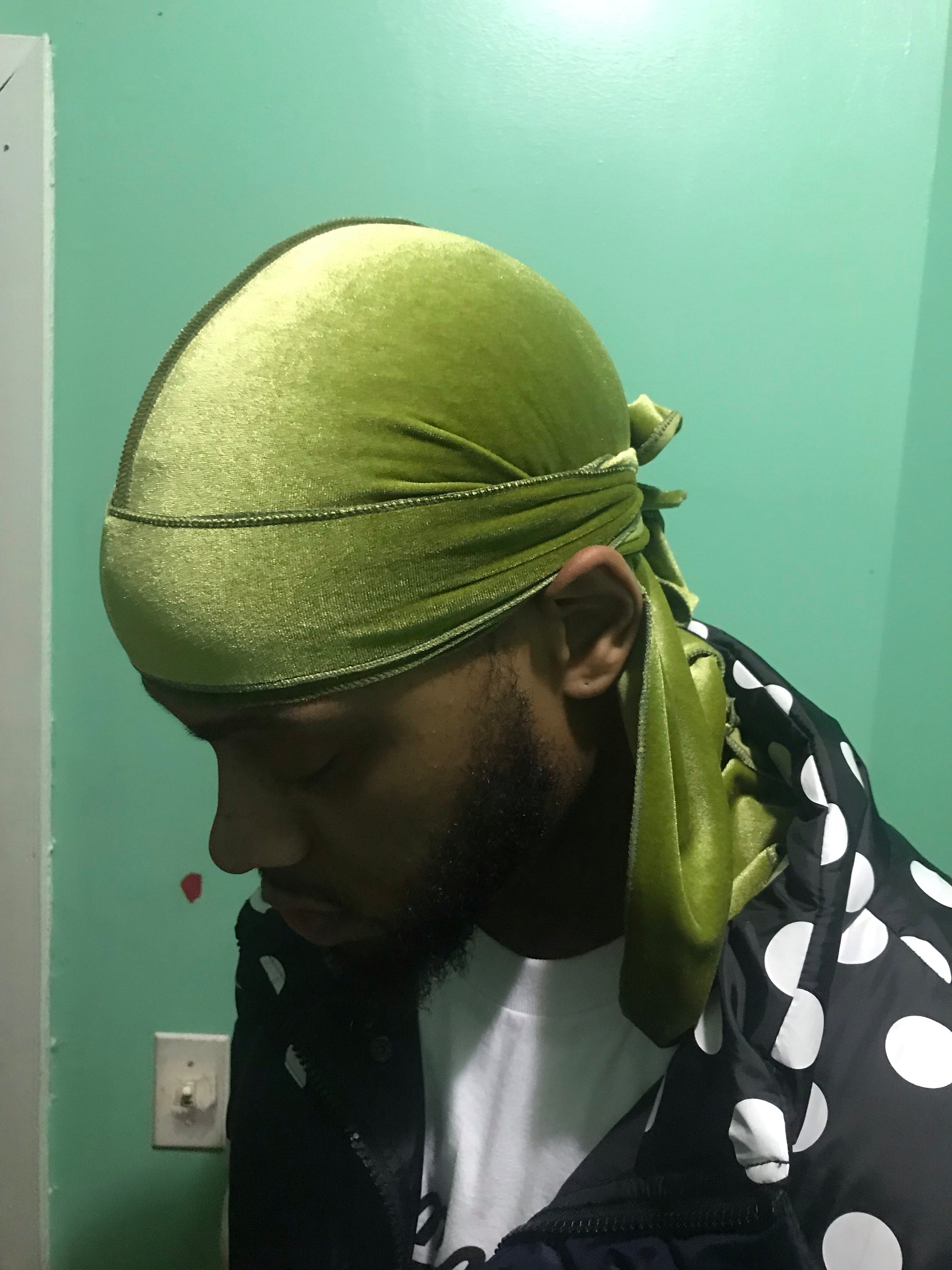 Royal Blue LV Supreme Designer Velvet Durag - Double R Rags