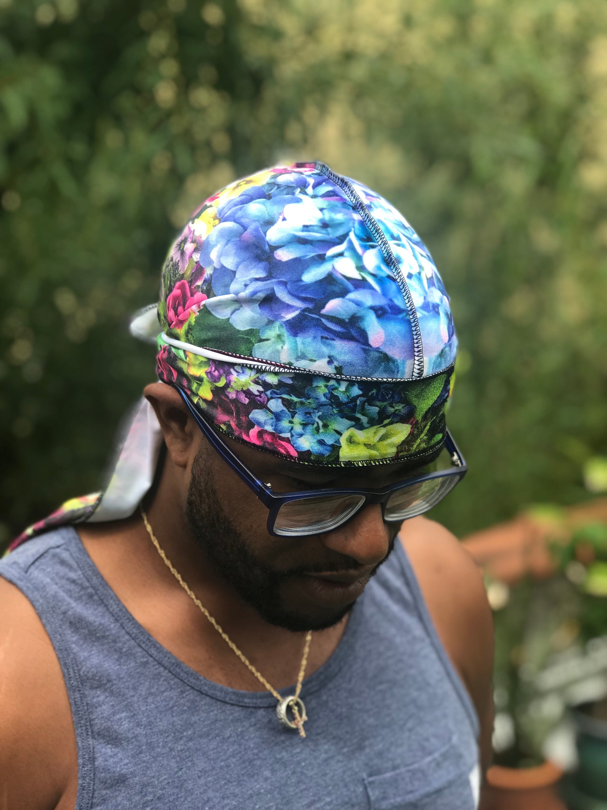 Blue LV Supreme Durag