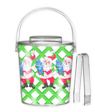 St. Chinoiserie Holiday Ice Bucket, Green