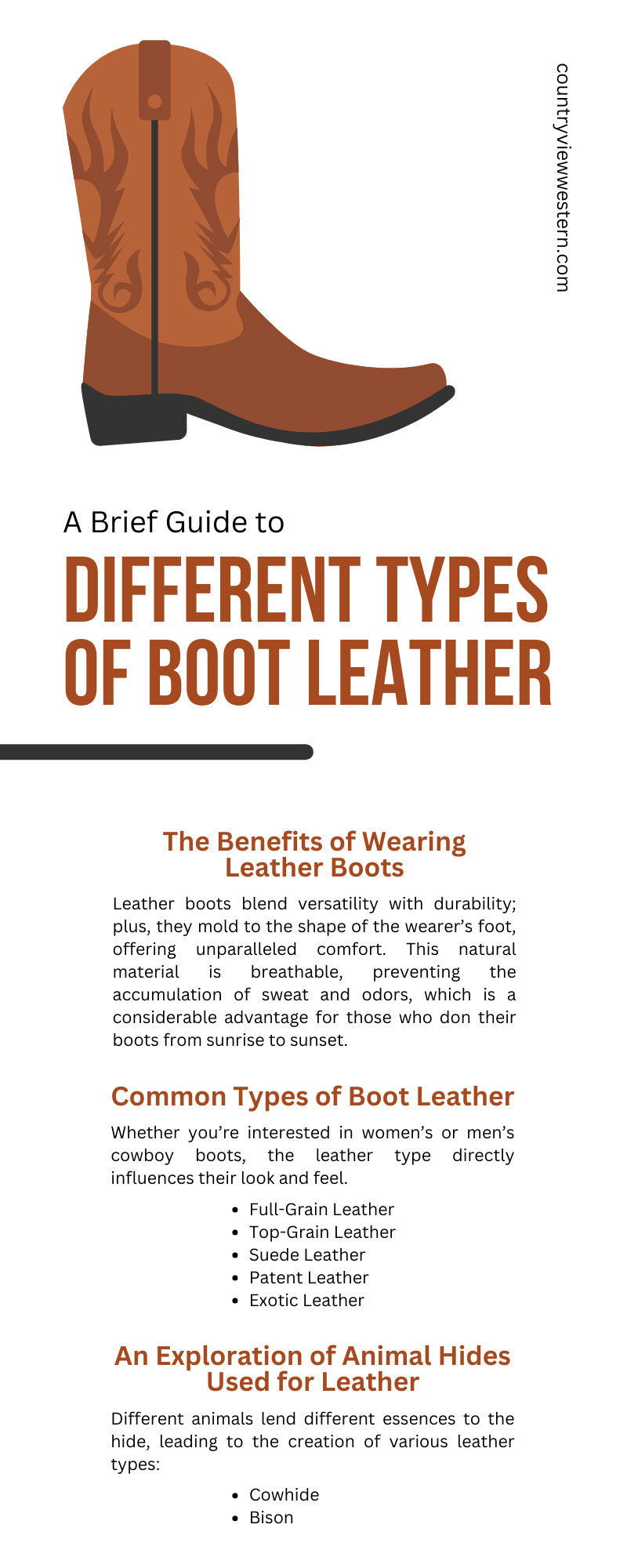 A Brief Guide to Different Types of Boot Leather