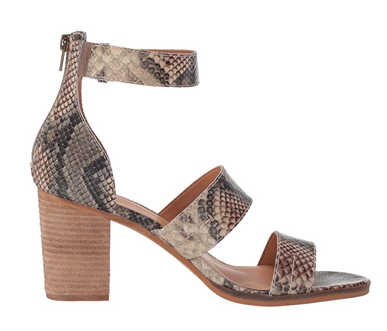 Frye and Co. Women's Bryn Stitch Sandal Heeled Snake Print 3471463 TSN ...