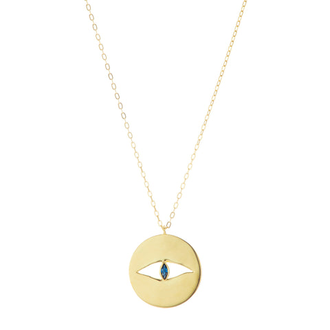Evil Eye Protection Necklace Gold Talisman