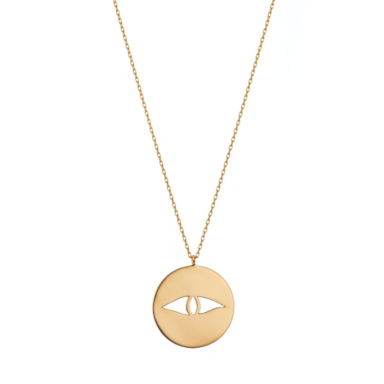 thin gold necklace with pendant