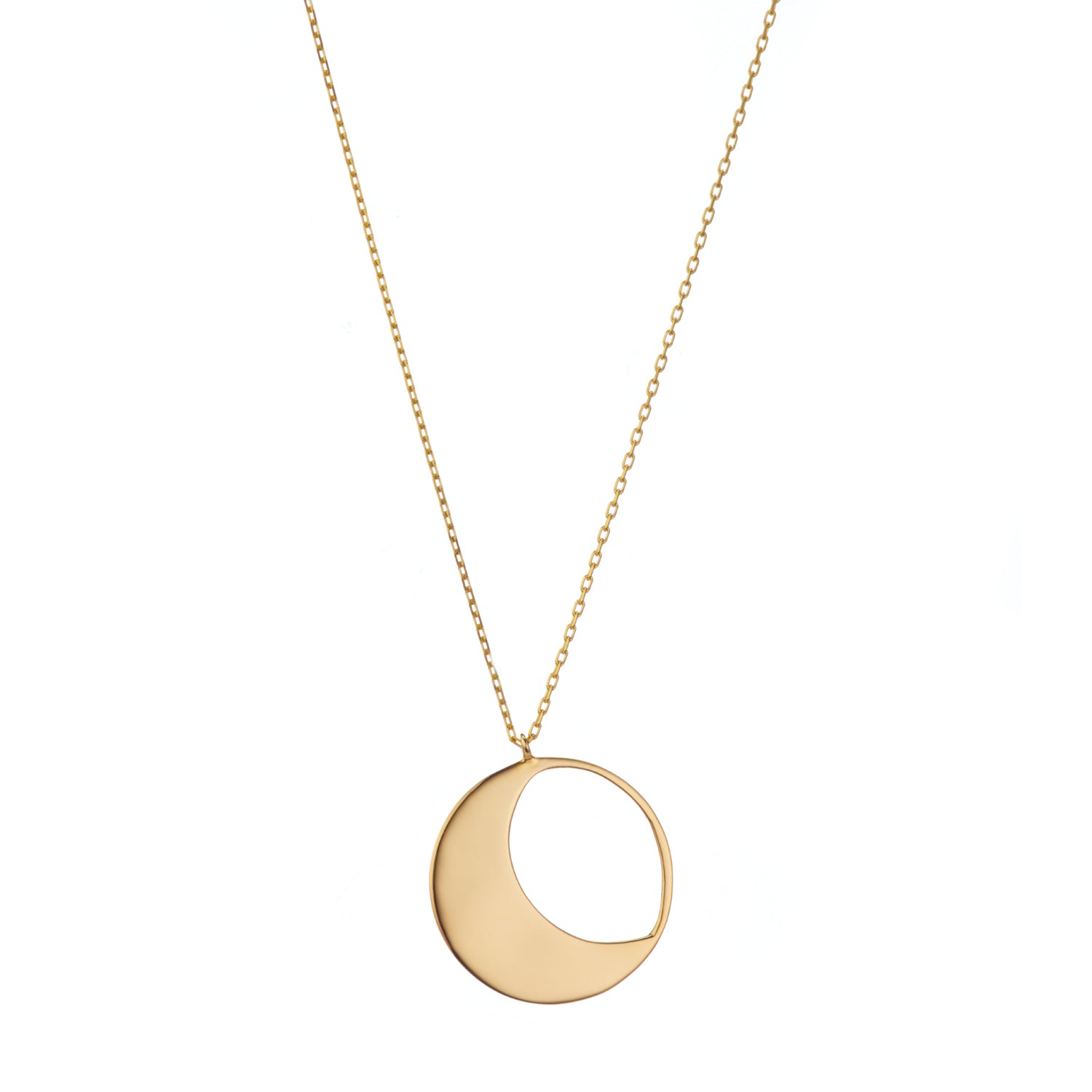 thin gold necklace with pendant