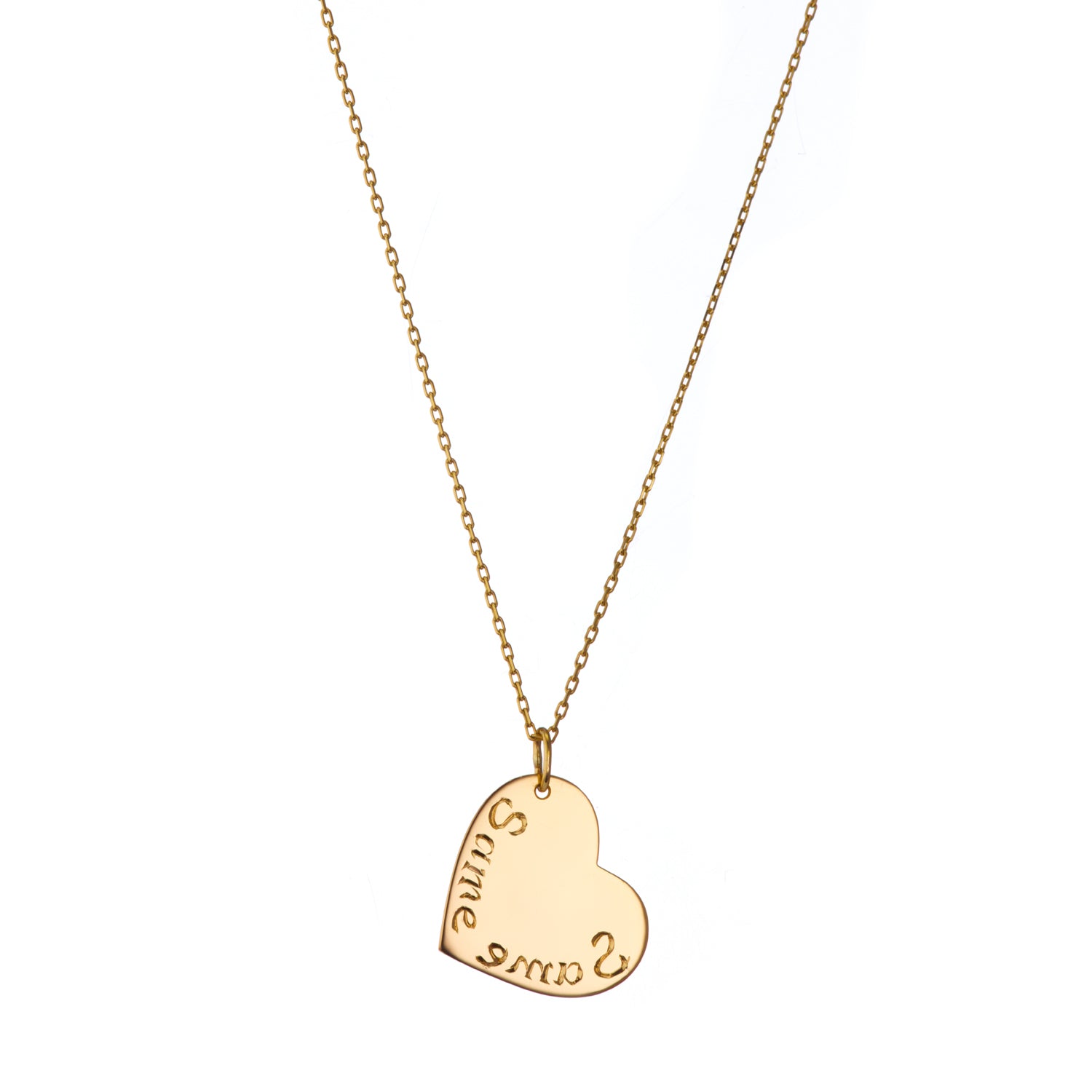 thin heart necklace