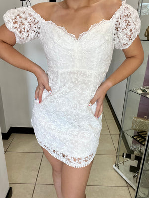 One & Only White Short Dress - Silueta Online