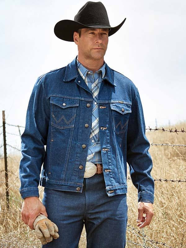 Men's Wrangler Cowboy Cut Unlined Prewashed Denim Jacket – Baughman's  Western Outfitters