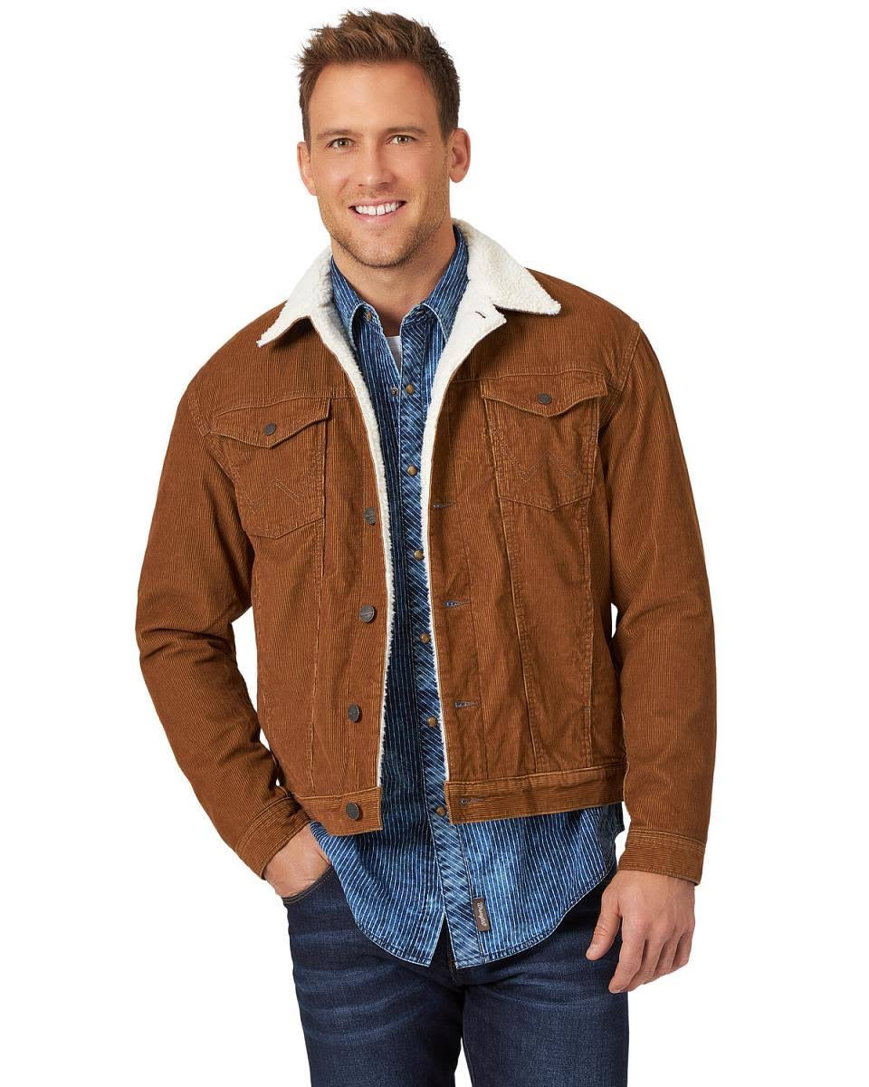 Men's Wrangler Sherpa Lined Brown Corduroy Jacket – Baughman's Western  Outfitters