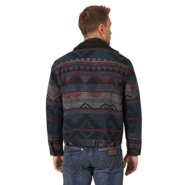 Men's Wrangler Sherpa Lined Jacquard Print Jacket – Baughman's Western  Outfitters