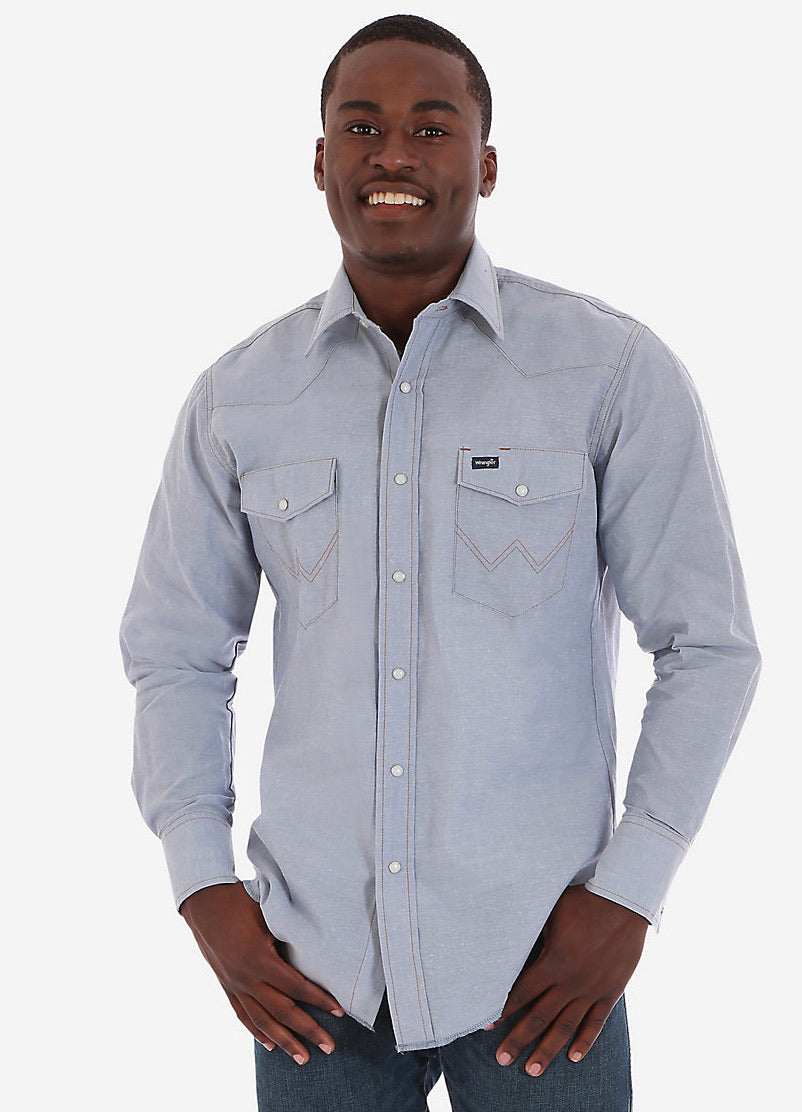 Men's Wrangler Denim Shirt 70130MW – Baughman's Western Outfitters