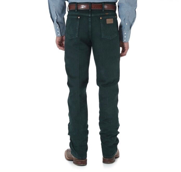 Men's Wrangler Dark Green Cowboy Cut Slim Fit Jeans – Baughman's Western  Outfitters