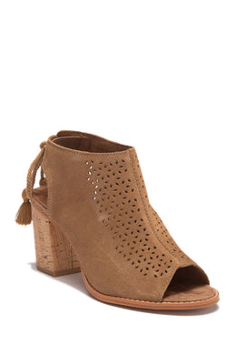 blush suede tassel women's elba booties