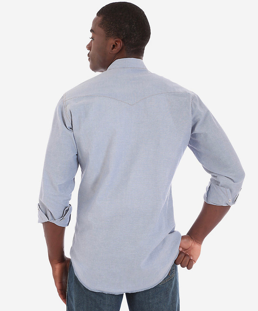 Men's Wrangler Denim Shirt 70130MW – Baughman's Western Outfitters