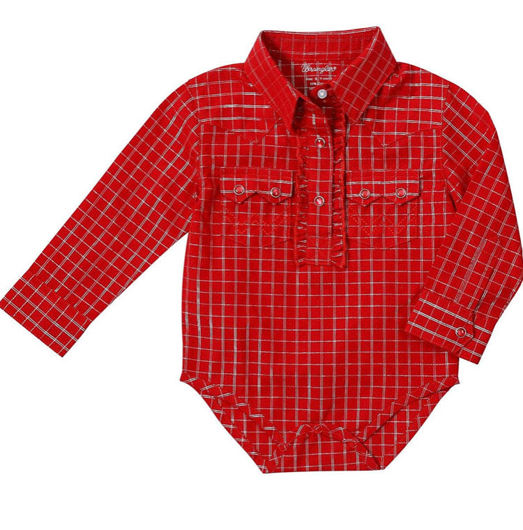 Baby Wrangler Red Western Pearl Snap Onesie – Baughman's Western Outfitters