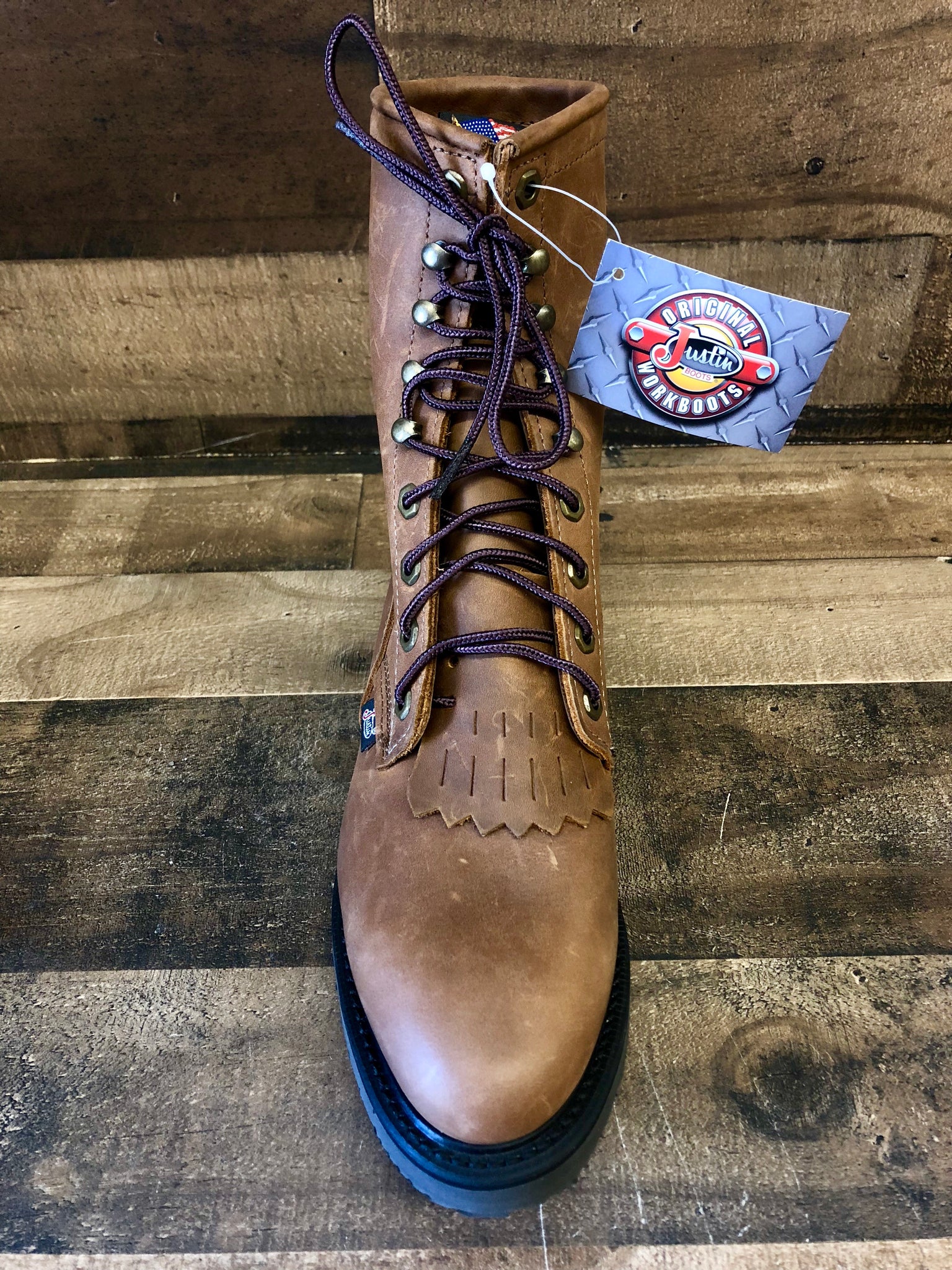 justin aged bark boots