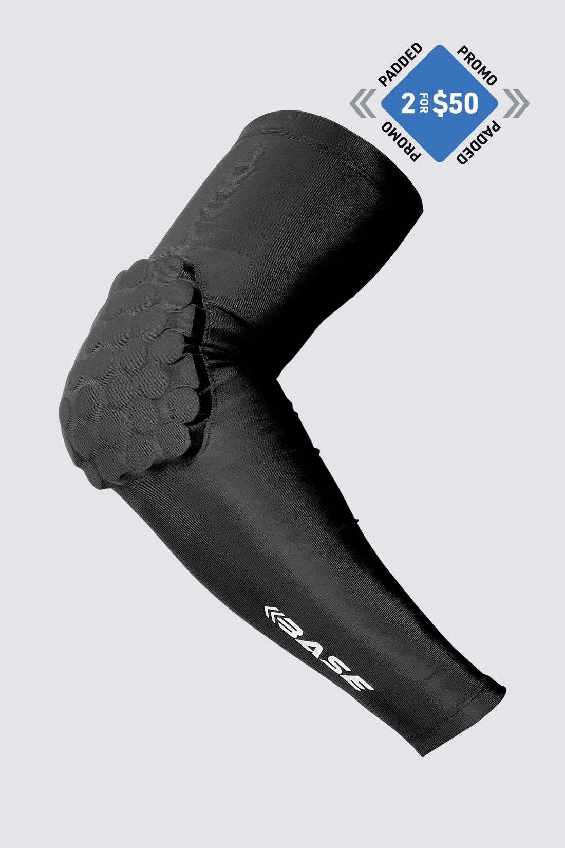 BASE Compression Padded Knee Guard (Single) - Black