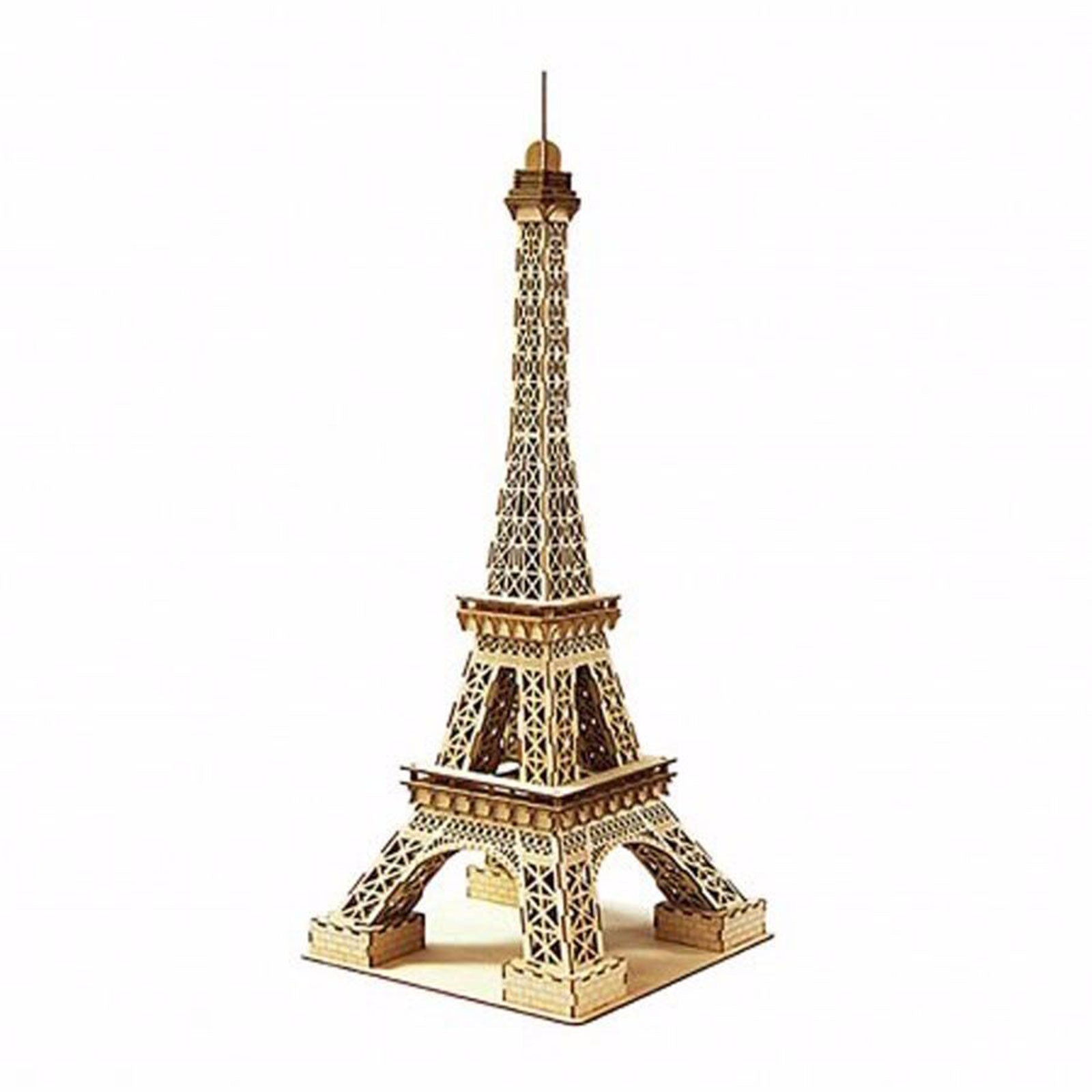 Ki-Gu-Mi Eiffel Tower LARGE Wooden Puzzle Art 3D DIY Model Hobby Build