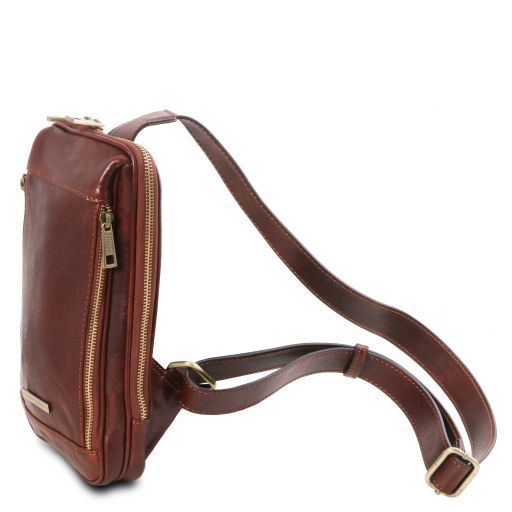 tan leather crossover bag