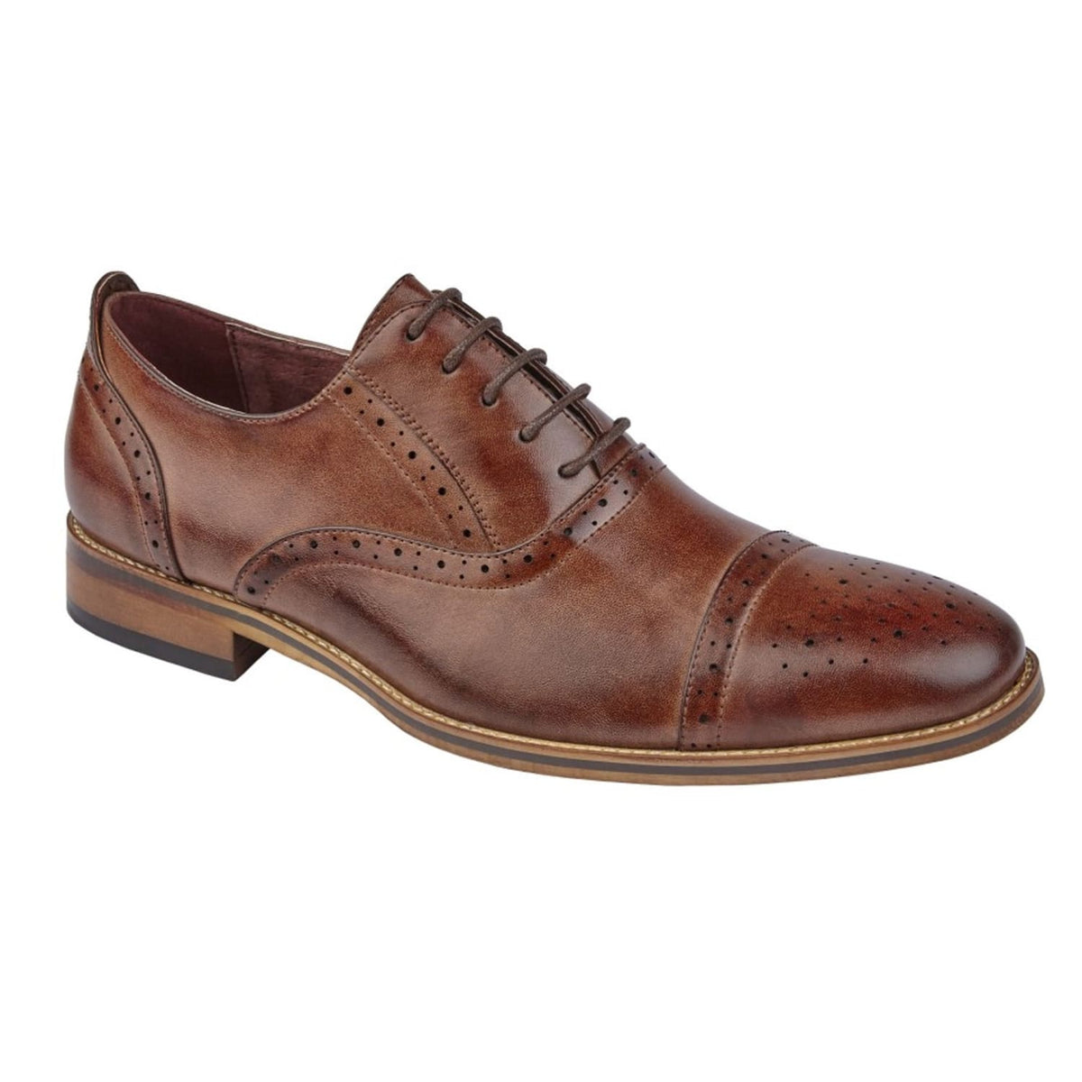 Big Men's Goor Lace Up Shoes - M516 - Brown | UK9 to UK14 - fatboys95