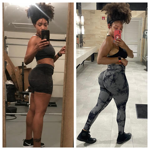 BFR Bands for glutes before and after