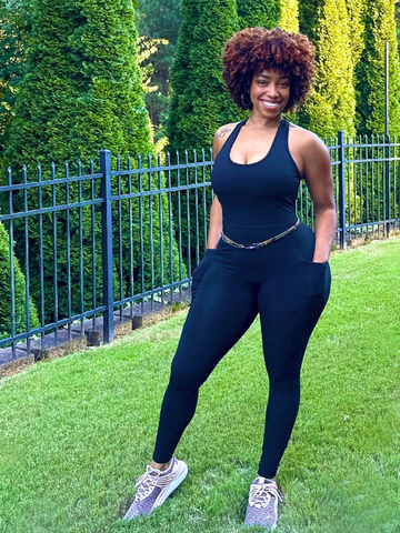 fitness jumpsuit with pockets
