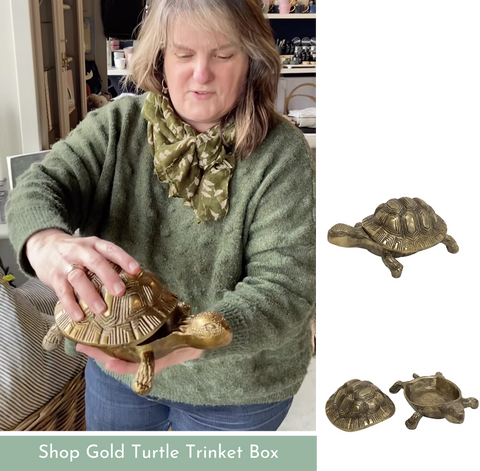 Verde Store Karen Gold Antique Turtle