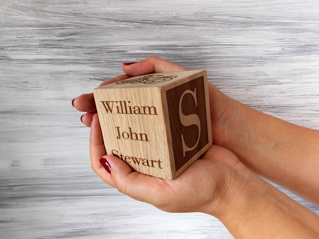 personalized baby block keepsake