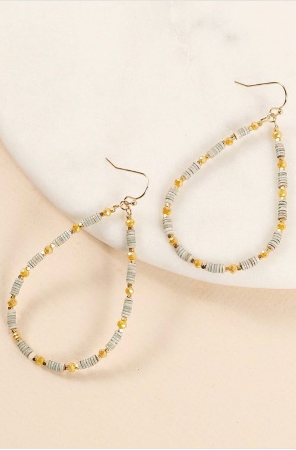 Tear Drop Glass Bead Earrings - Corinne an Affordable Women's Clothing Boutique in the US USA