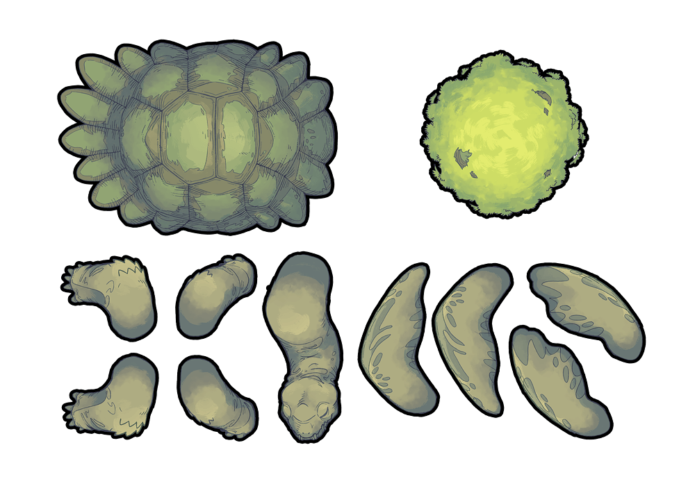 Colossal Turtle RPG Battle Map Assets Printable Assets