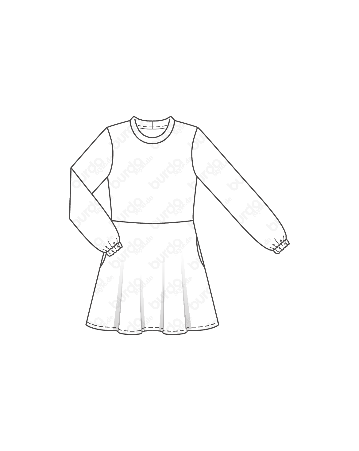 Symønster Burda 6264 - Nederdel Kjole Skjorte - Dame - Casual | Billede 8