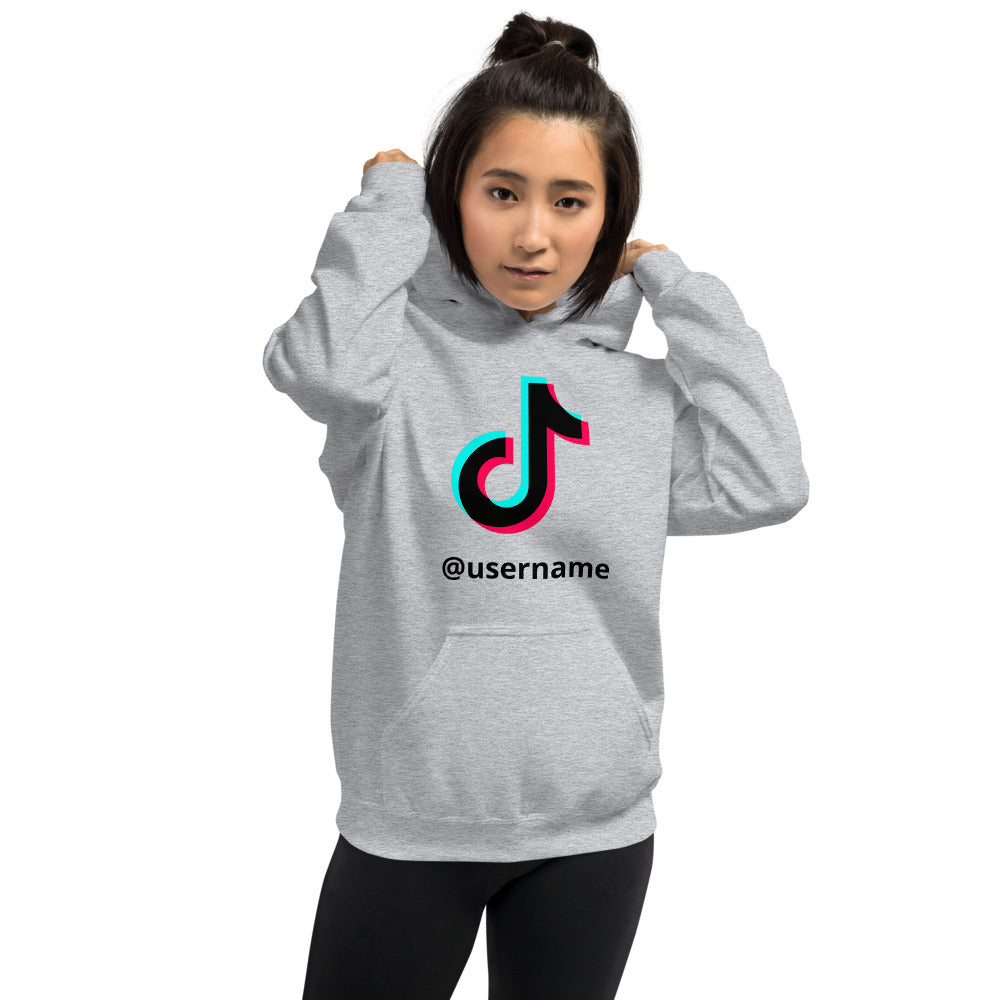 TikTok Hoodie with logo white grey yellow pink SD style shop