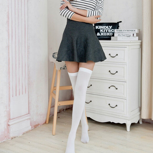 Over Knee Socks Black/White – SD-style-shop