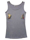 Tank top with 2 secret pockets, grey