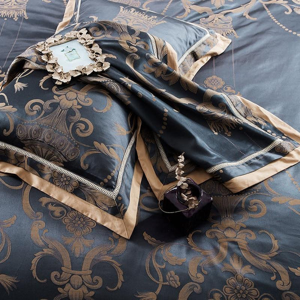 Royal Silk Jacquard Duvet Cover Set 6 Pieces Home Origin Co