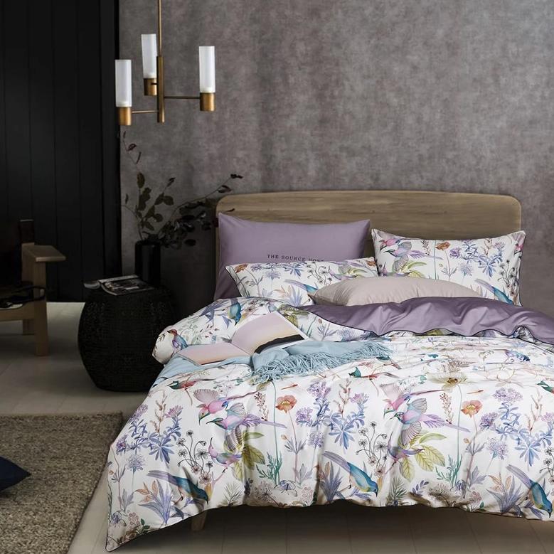 Floral Blossom Bedding Egyptian Soft Cotton Duvet Cover Set Home