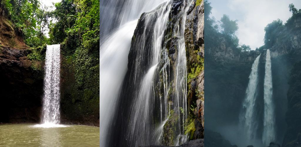 waterfalls in the middle of the nature of Bali island