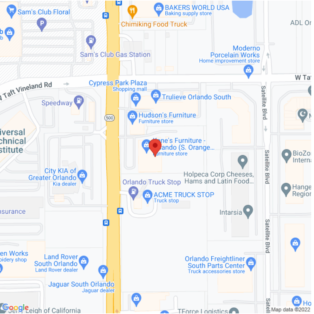 Kane's Furniture Orlando South_map
