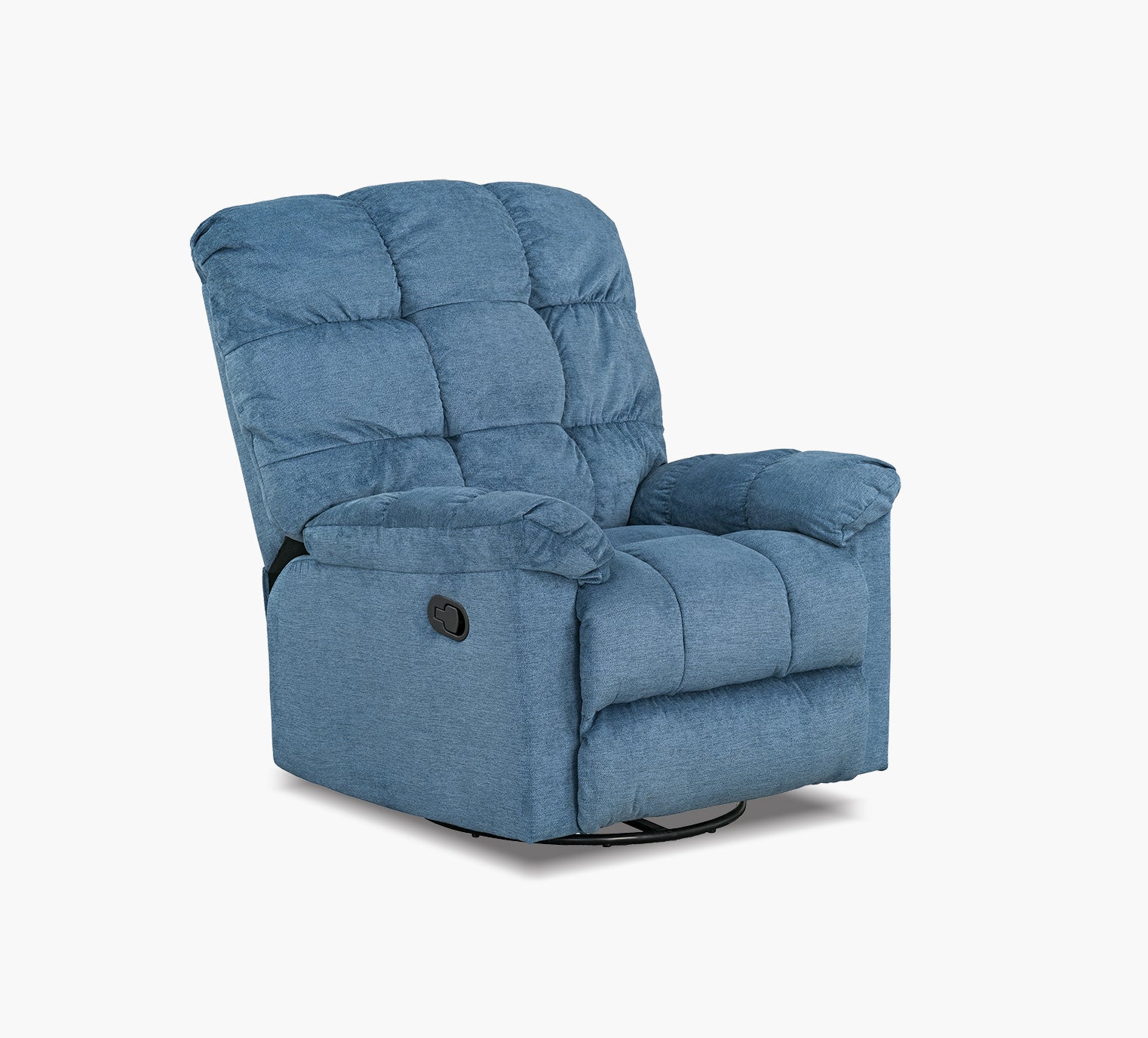 blue swivel glider recliner