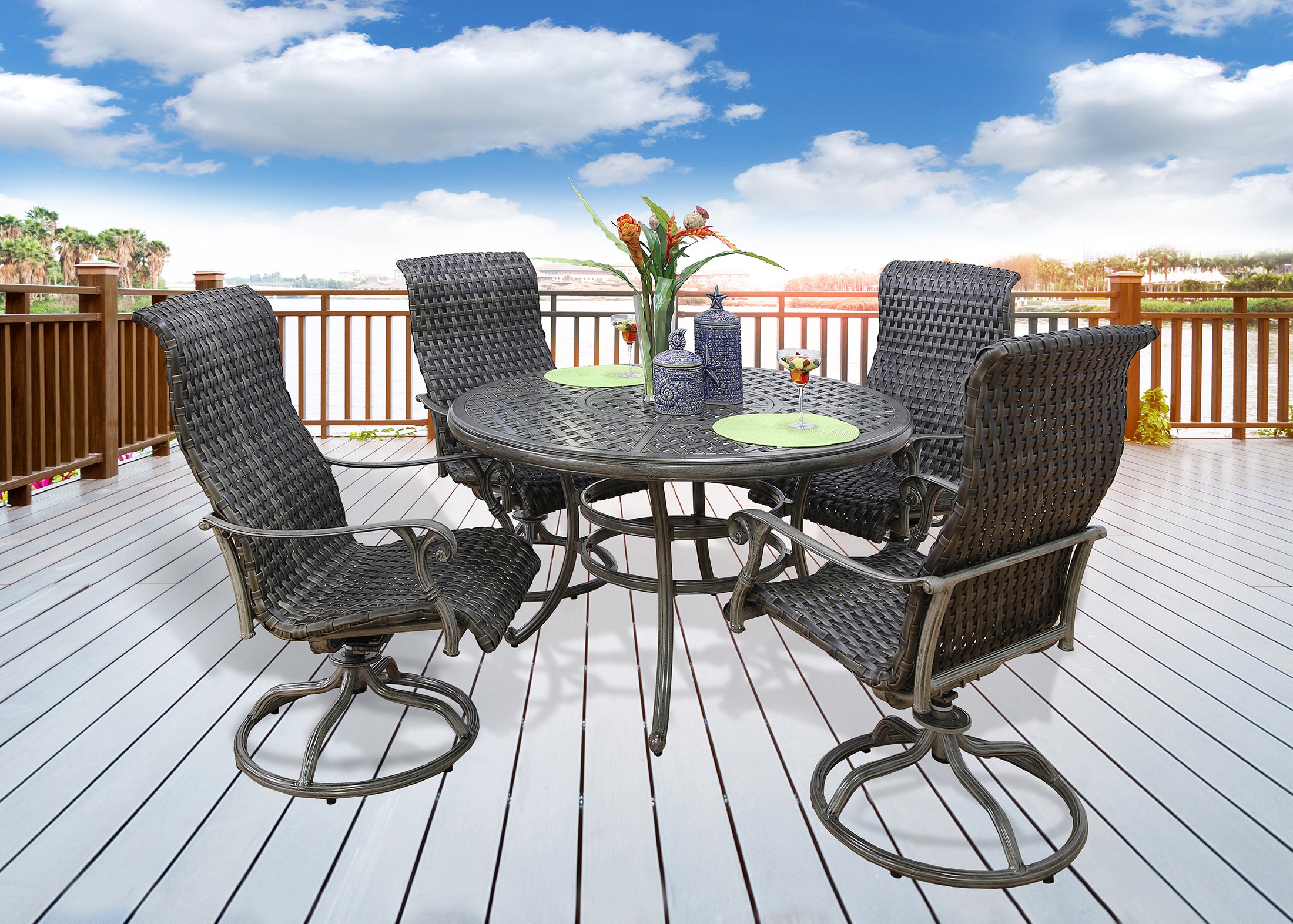 Brookstone 5 Piece Outdoor Dining Set Kane S Furniture