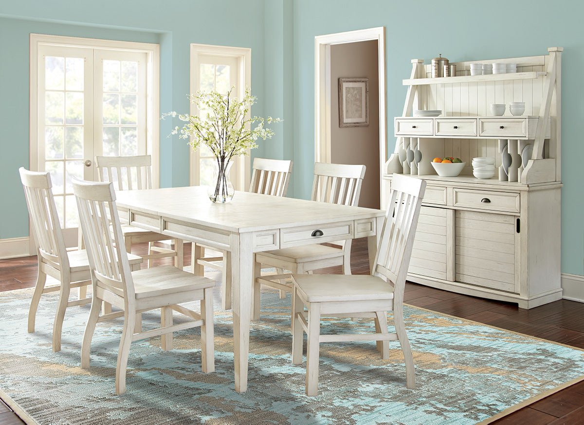 cayla white 5 piece dining set