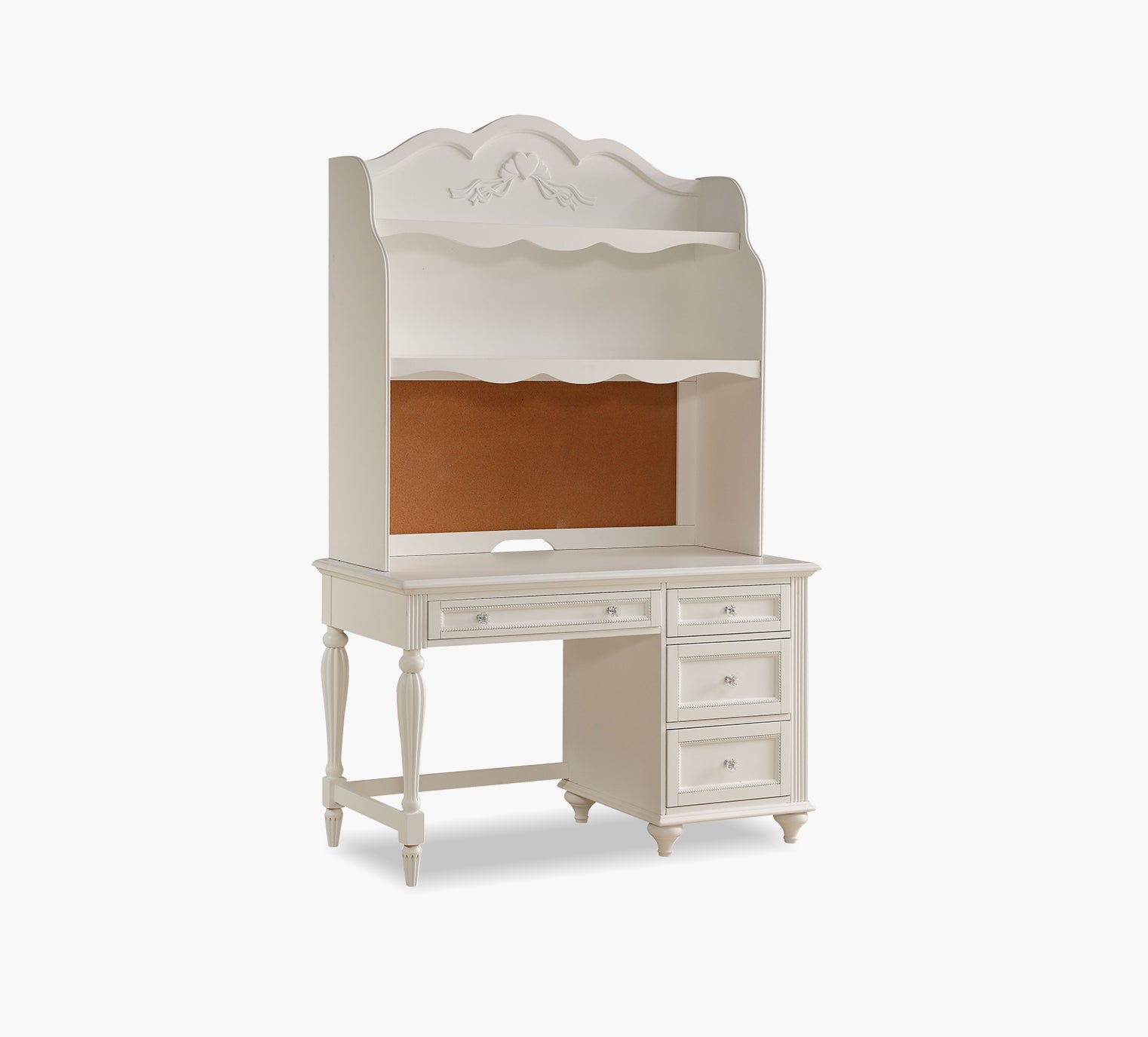 Chantilly White 2 Piece Desk Hutch Kane S Furniture