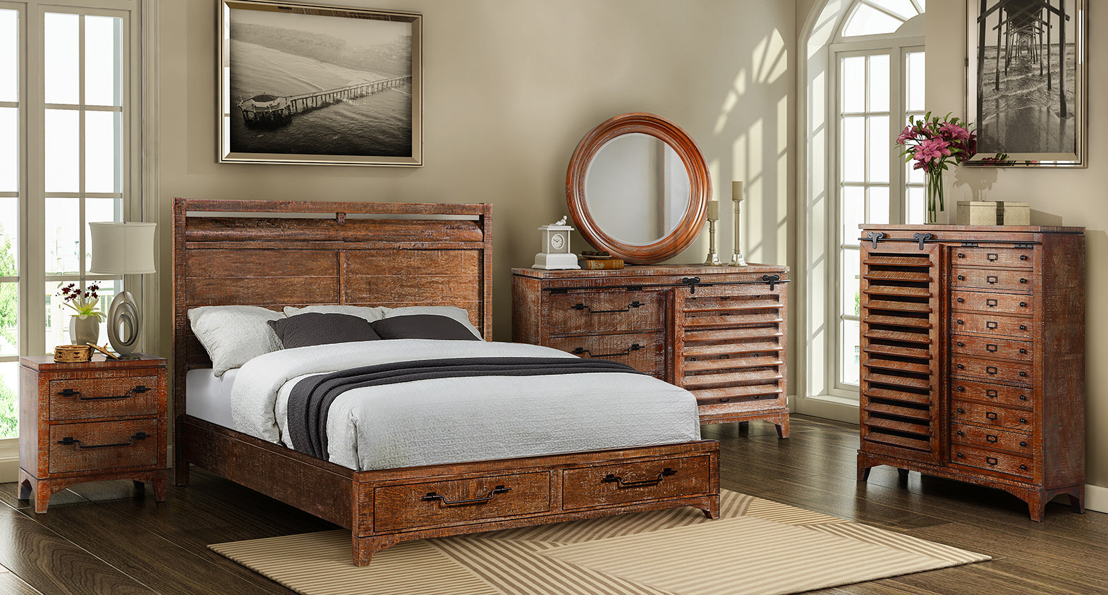 Fulton Cocoa 5 Piece King Storage Bedroom Kane S Furniture